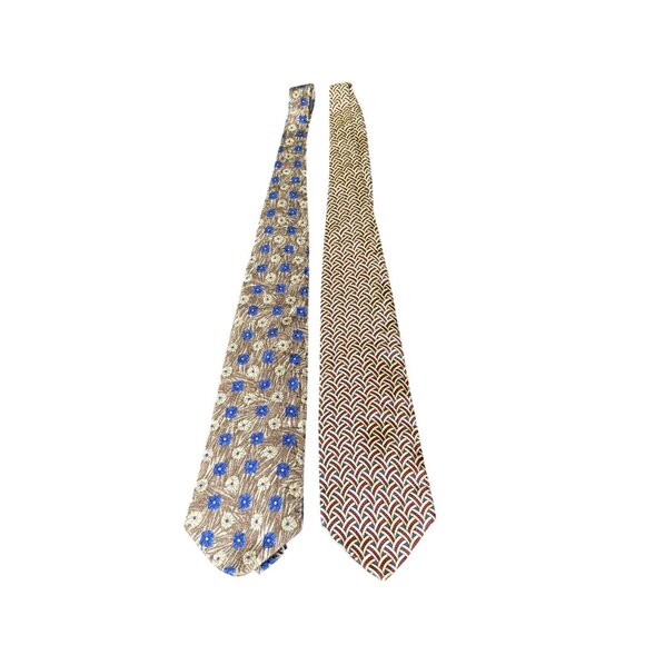 Vintage Set Ties Geoffrey Beene & Umberto Bossi Silk Ties